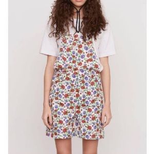 Lazy Oaf Women's Childs Play Floral Dungarees overall